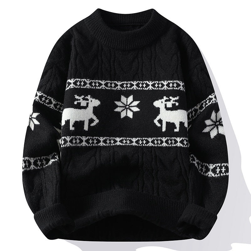 Image of Suéter navideño estampado de corte relajado para hombre