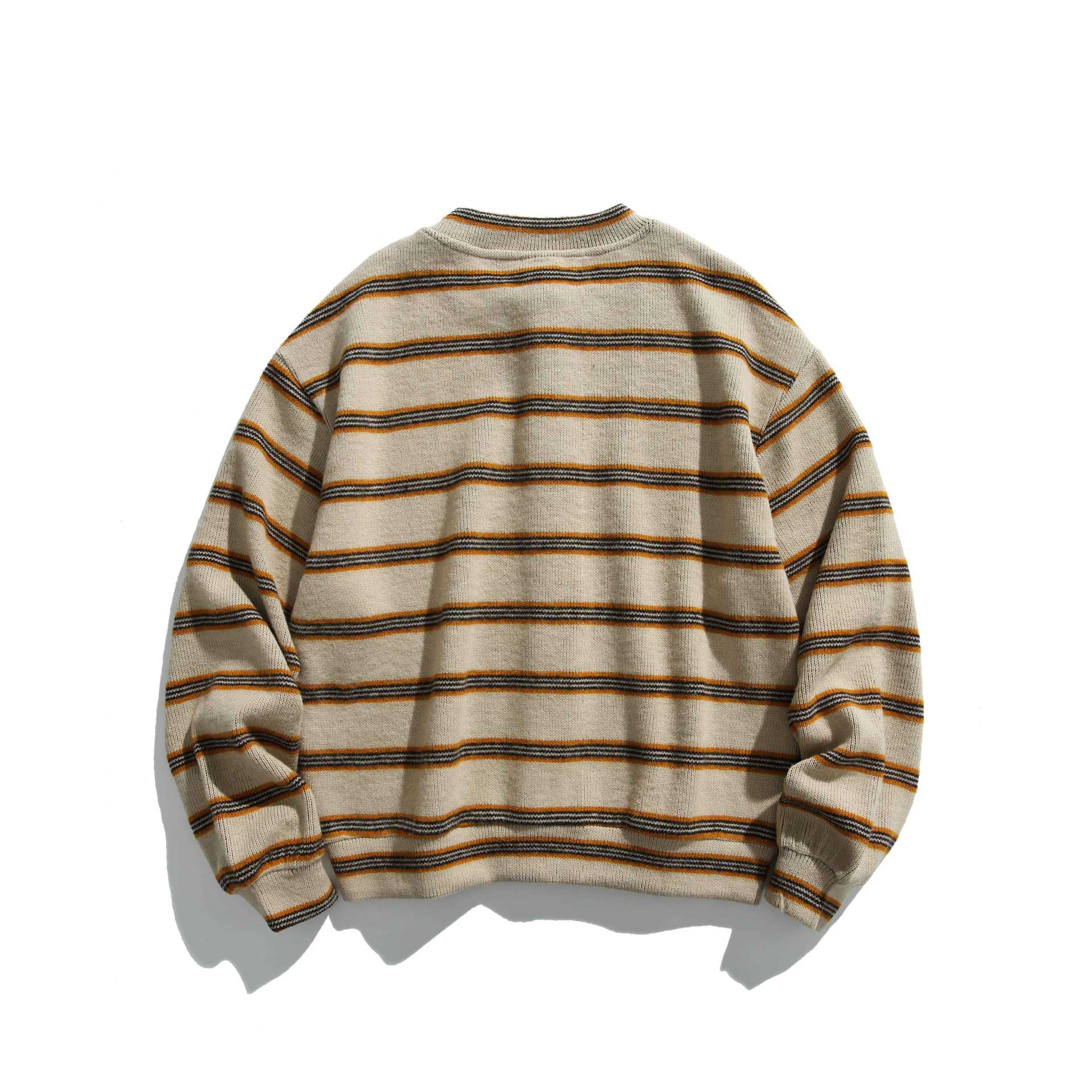 Image of Men's oversized striped colorblock sweatshirt