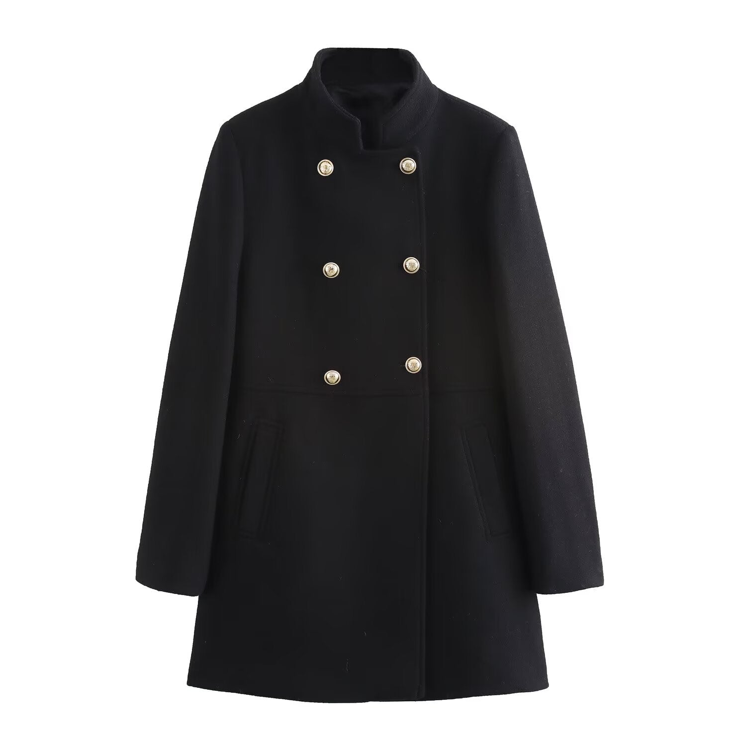 Image of Women's loose fit double-breasted trench coat
