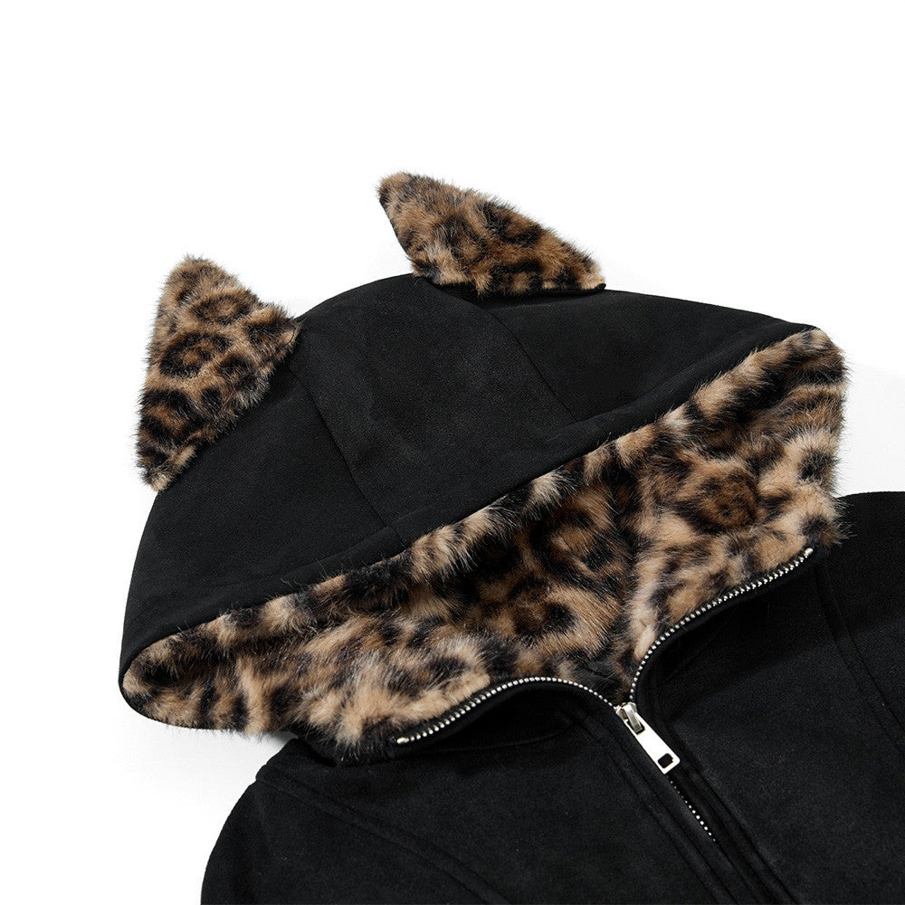 Image of Chaqueta con capucha y forro polar para hombre