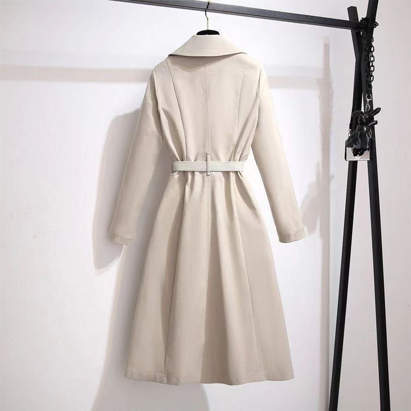 Image of Women's oversized longline single-breasted trench coat