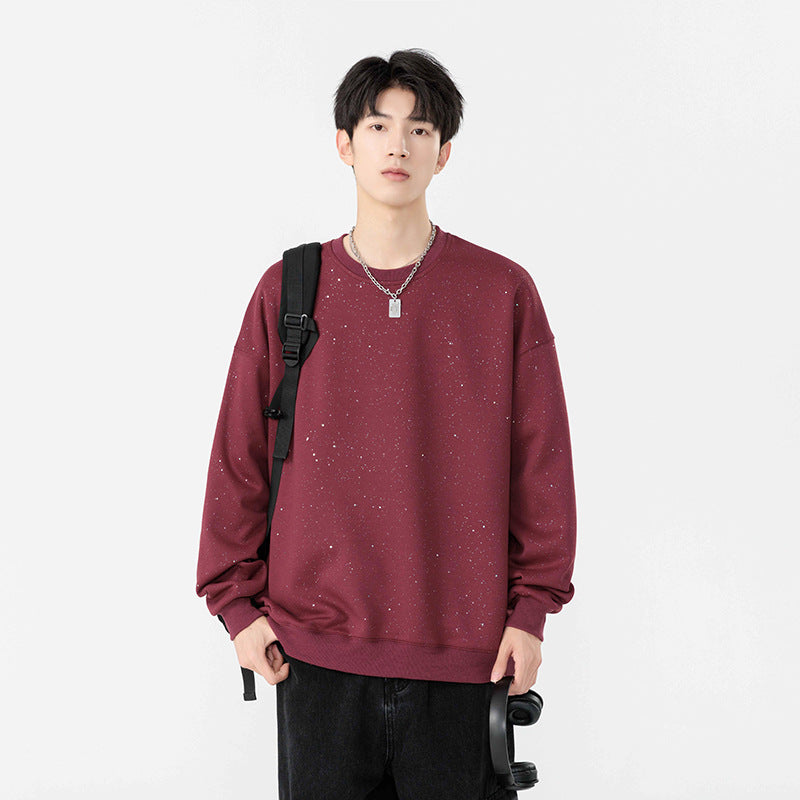 Image of Men's heavyweight shiny crewneck sweatshirt
