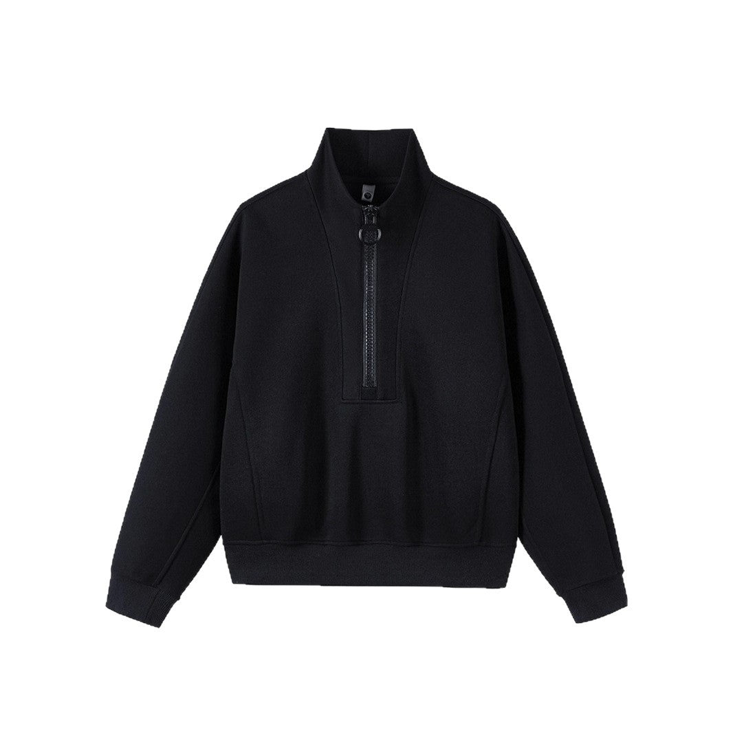 Image of Men's stand collar loose fit zip-up hoodie