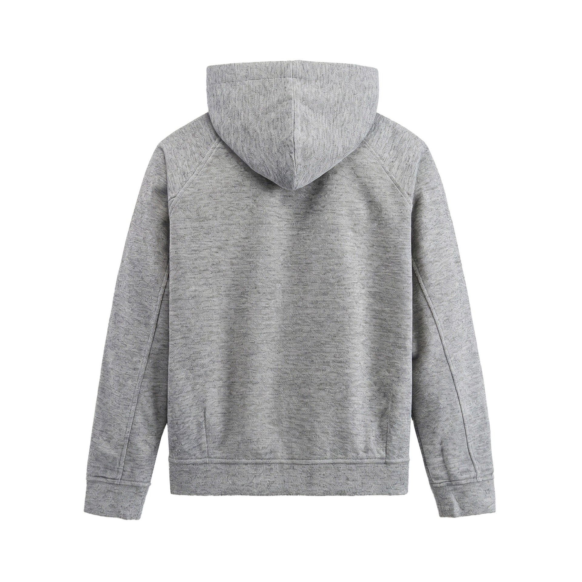 Image of Retro striped patchwork hooded zip-up sweatshirt