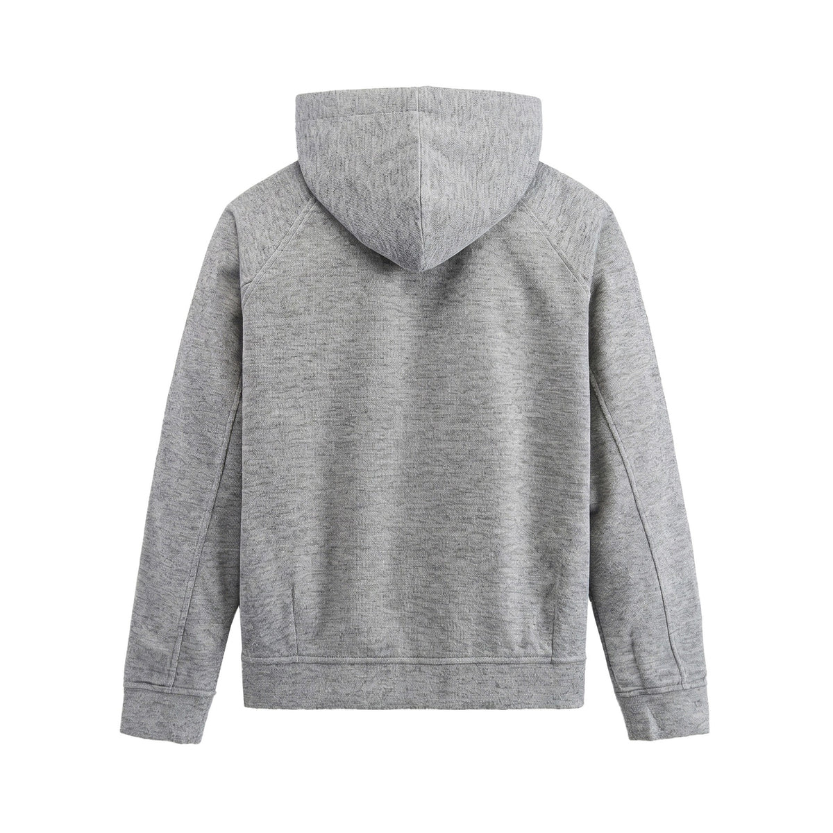 Retro striped patchwork hooded zip-up sweatshirt