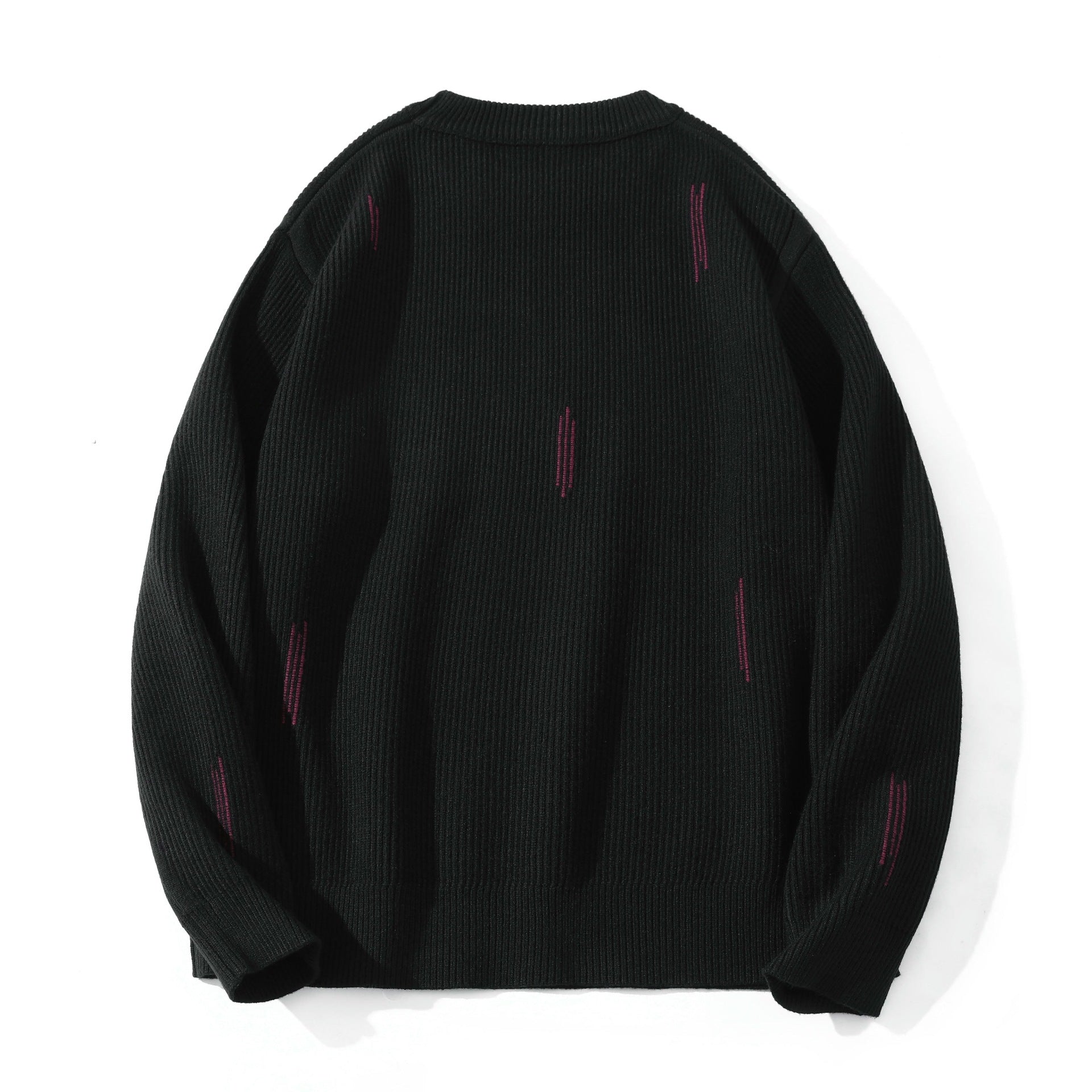 Image of Suéter de cuello redondo con bloques de color y corte oversized para hombre