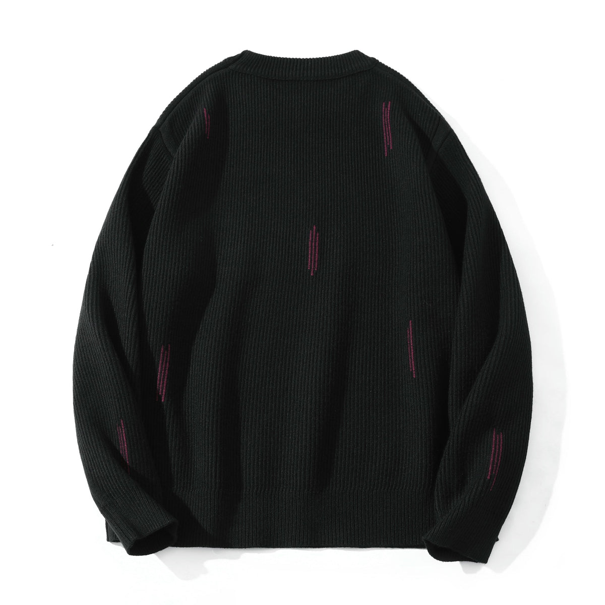 Suéter de cuello redondo con bloques de color y corte oversized para hombre