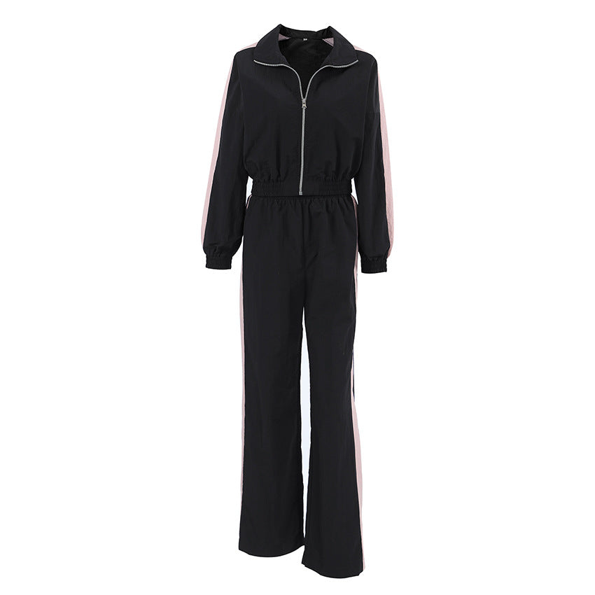 Women's zip-up hoodie and pants matching set
