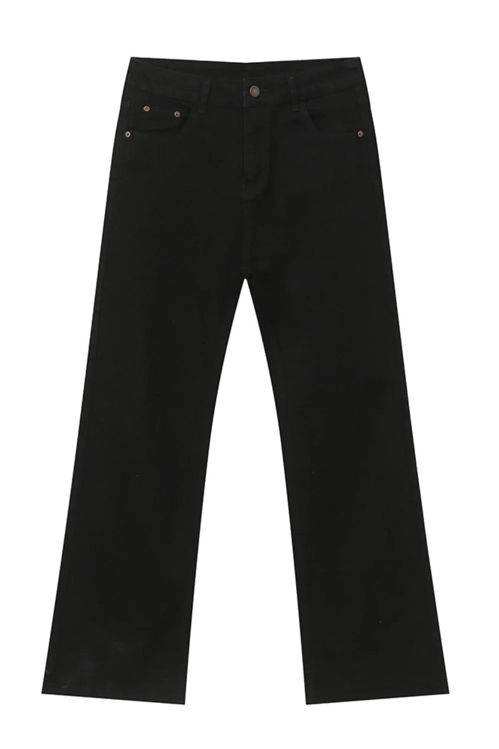 Image of Black mid-rise pocket jeans, product photograph 1