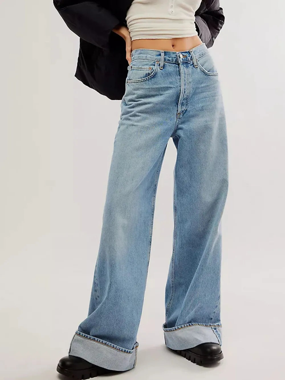 Cuffed Pocket Jeans