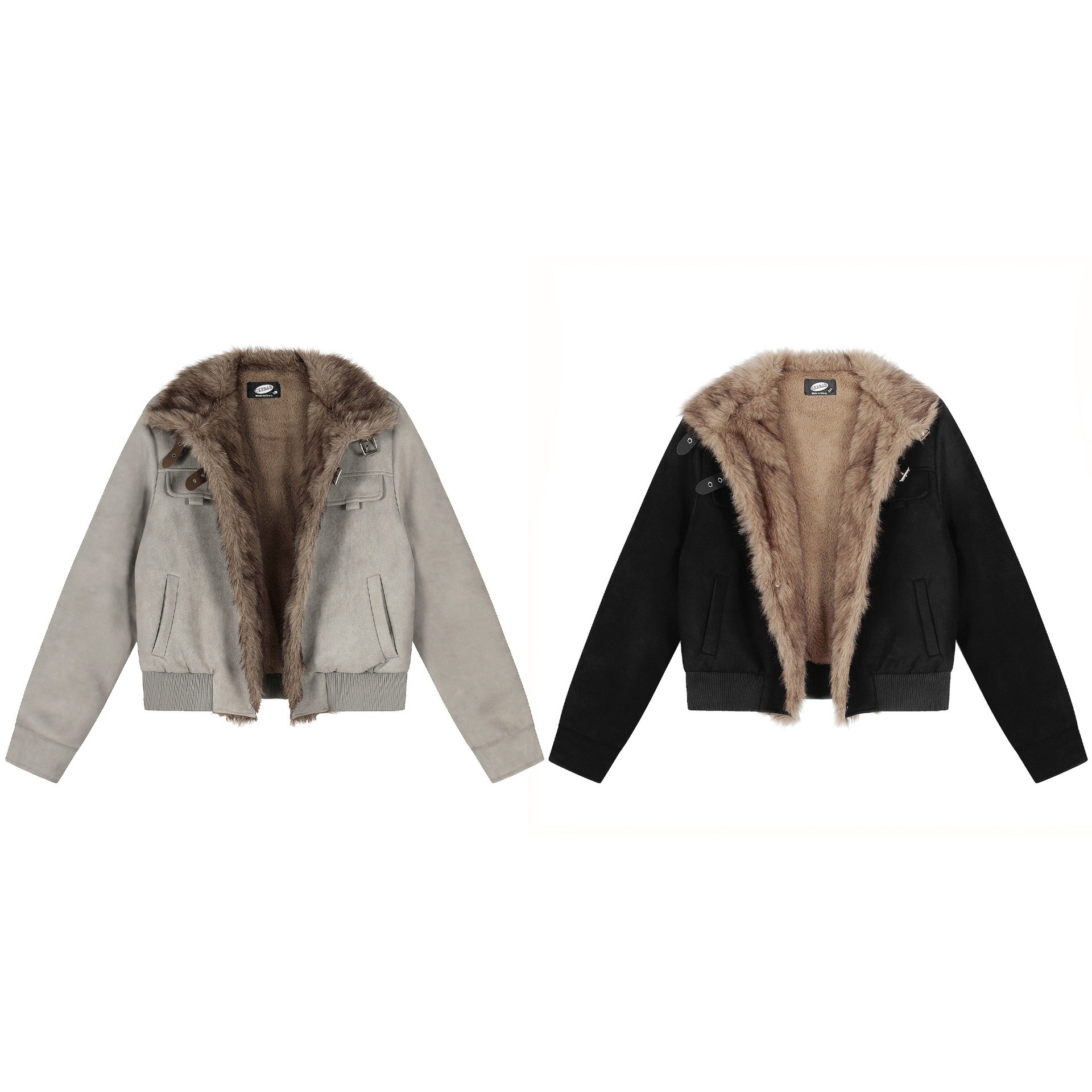 Image of Quilted Stand-Collar Zip-Up Jacket