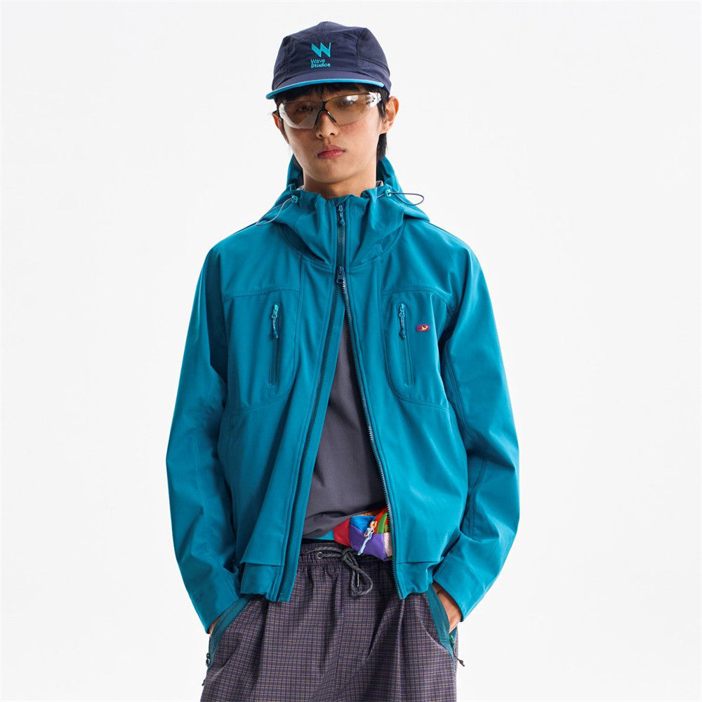 Chaqueta casual de corte relajado con doble cremallera