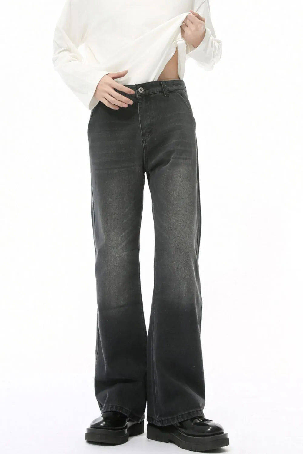 Medium and Dark Mid-Rise Jeans