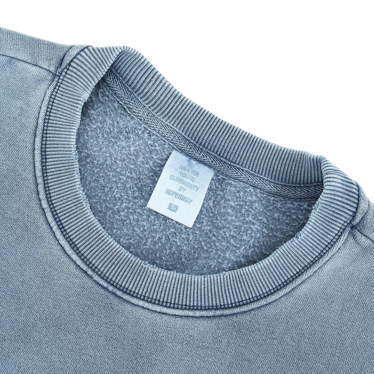 Sudadera de felpa de algodón lavado bordada para hombre
