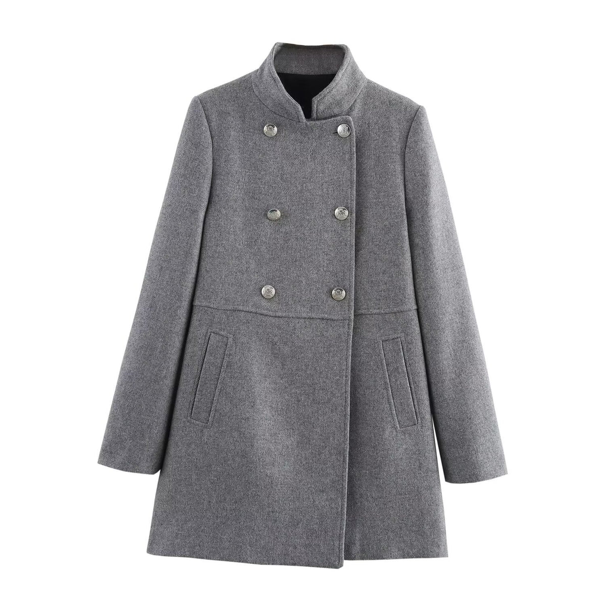 Women's loose fit double-breasted trench coat