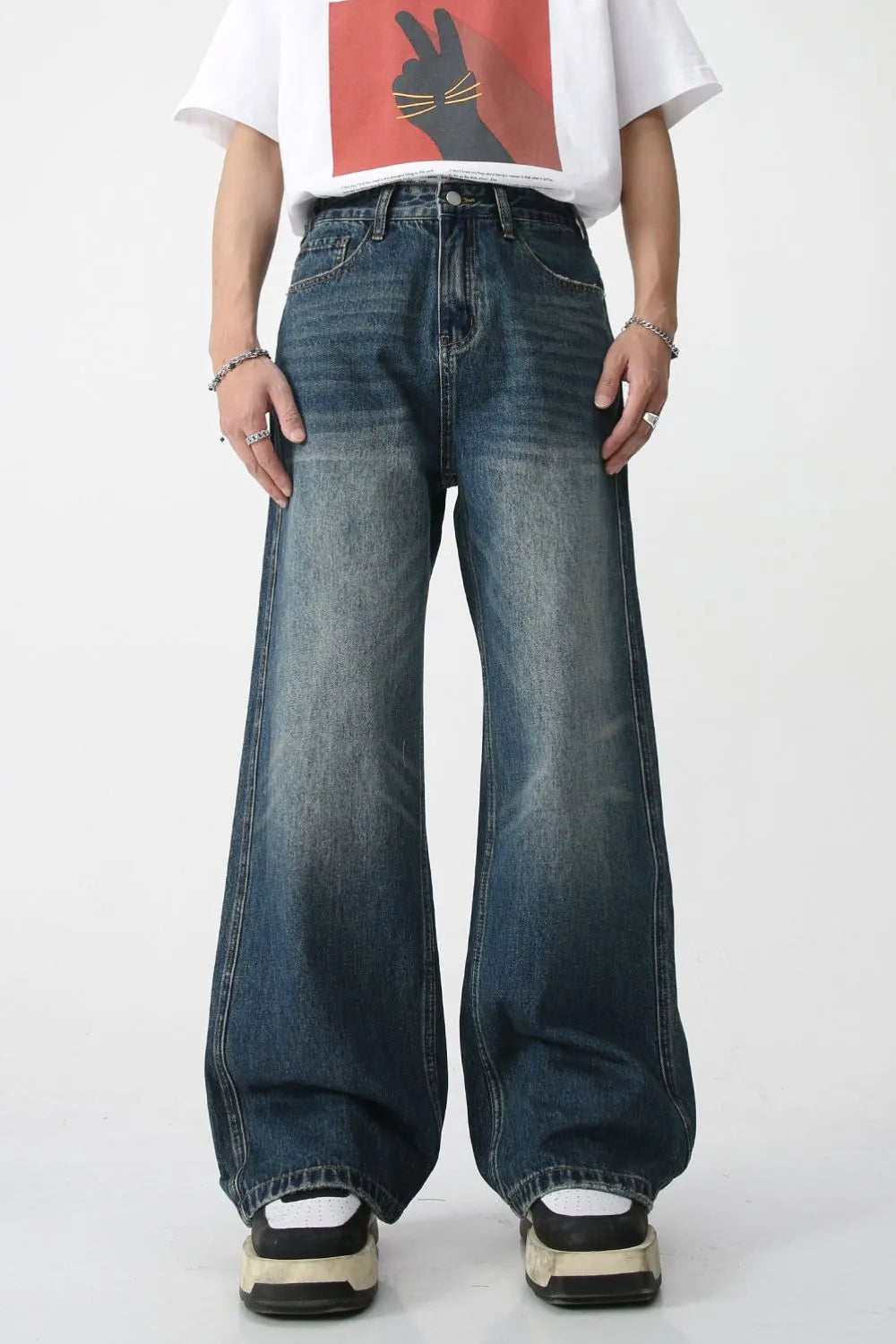 Medium-Tone Bootcut Jeans