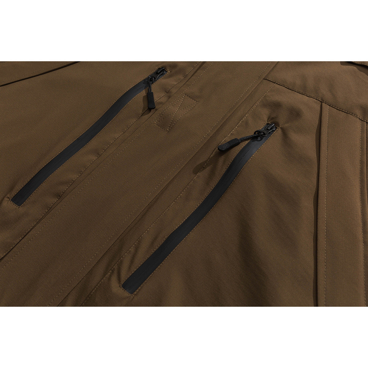 Image of Chaqueta de poliéster con cremallera, capucha y para exteriores