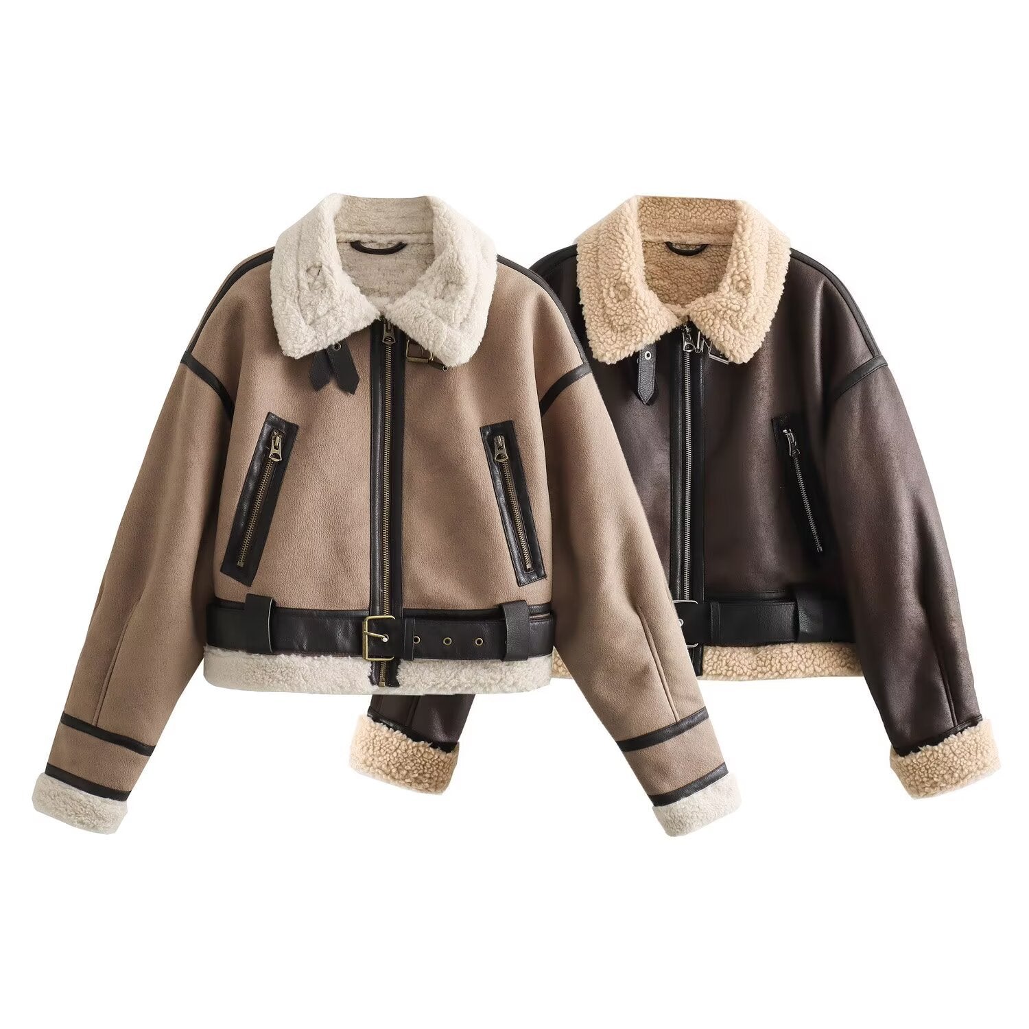 Image of Zeratta Women's cropped woven zip-up jacket