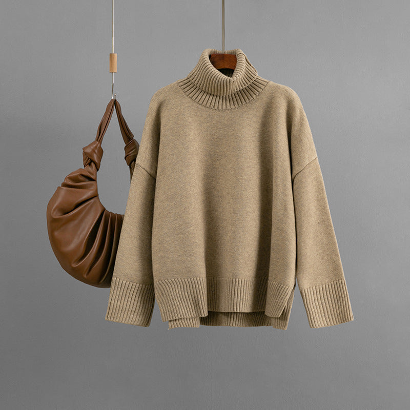 Image of Women's loose fit viscose turtleneck sweater