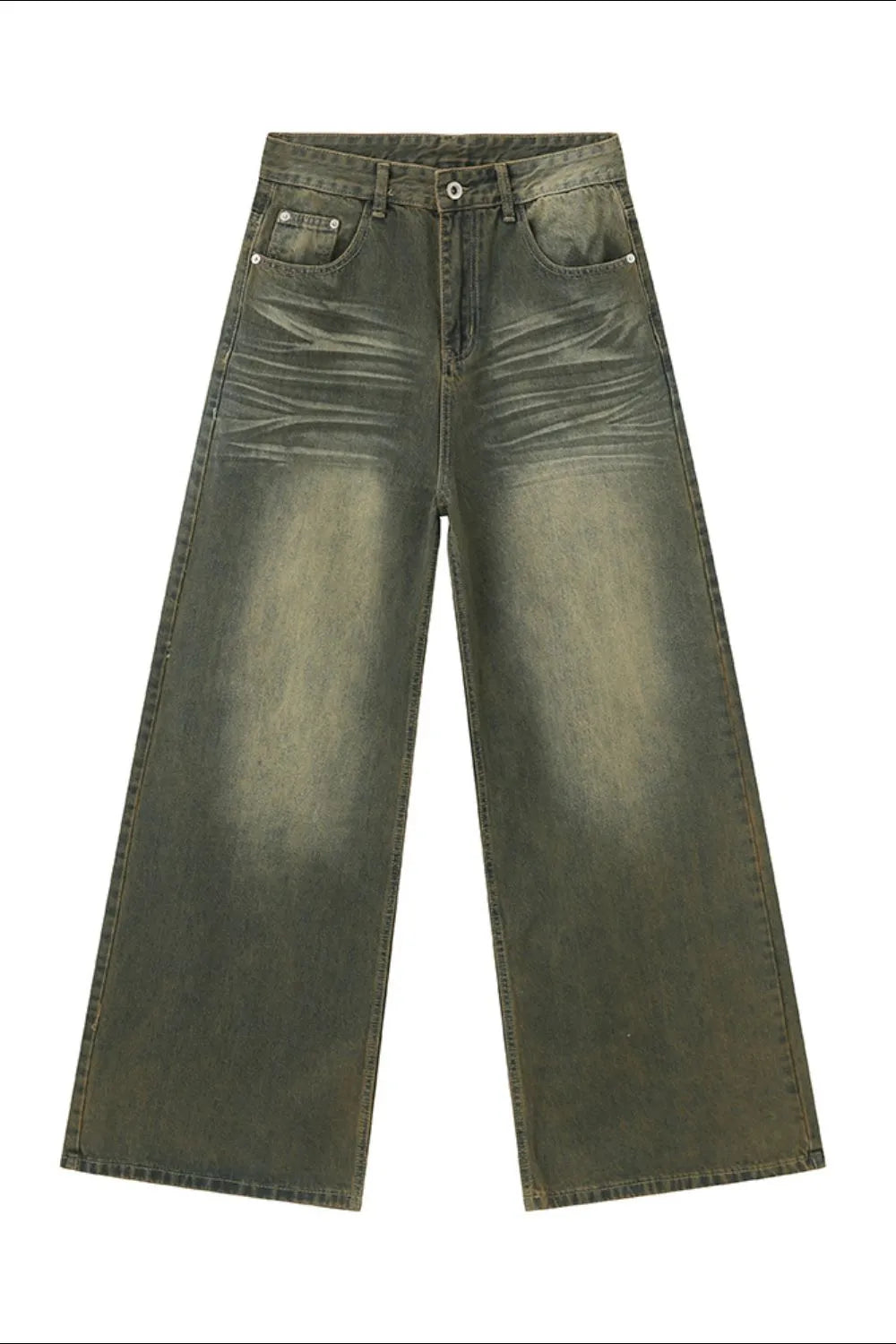Image of Dark Multi-Fiber Wide-Leg Jeans — main product photograph