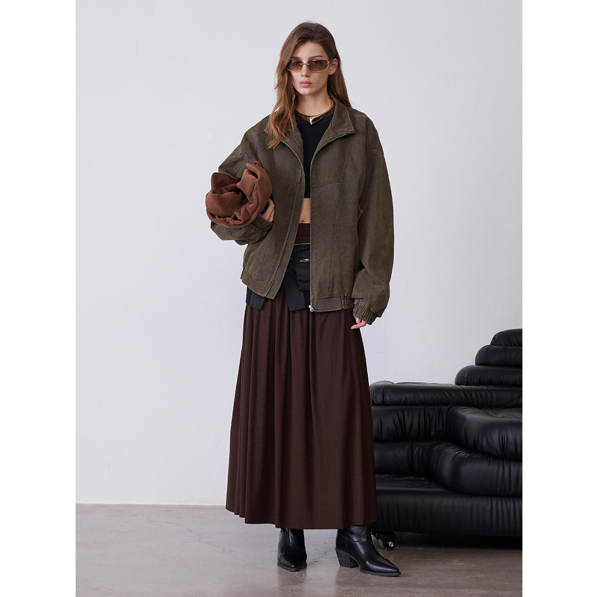Image of Men's cotton utility zip-up workwear jacket