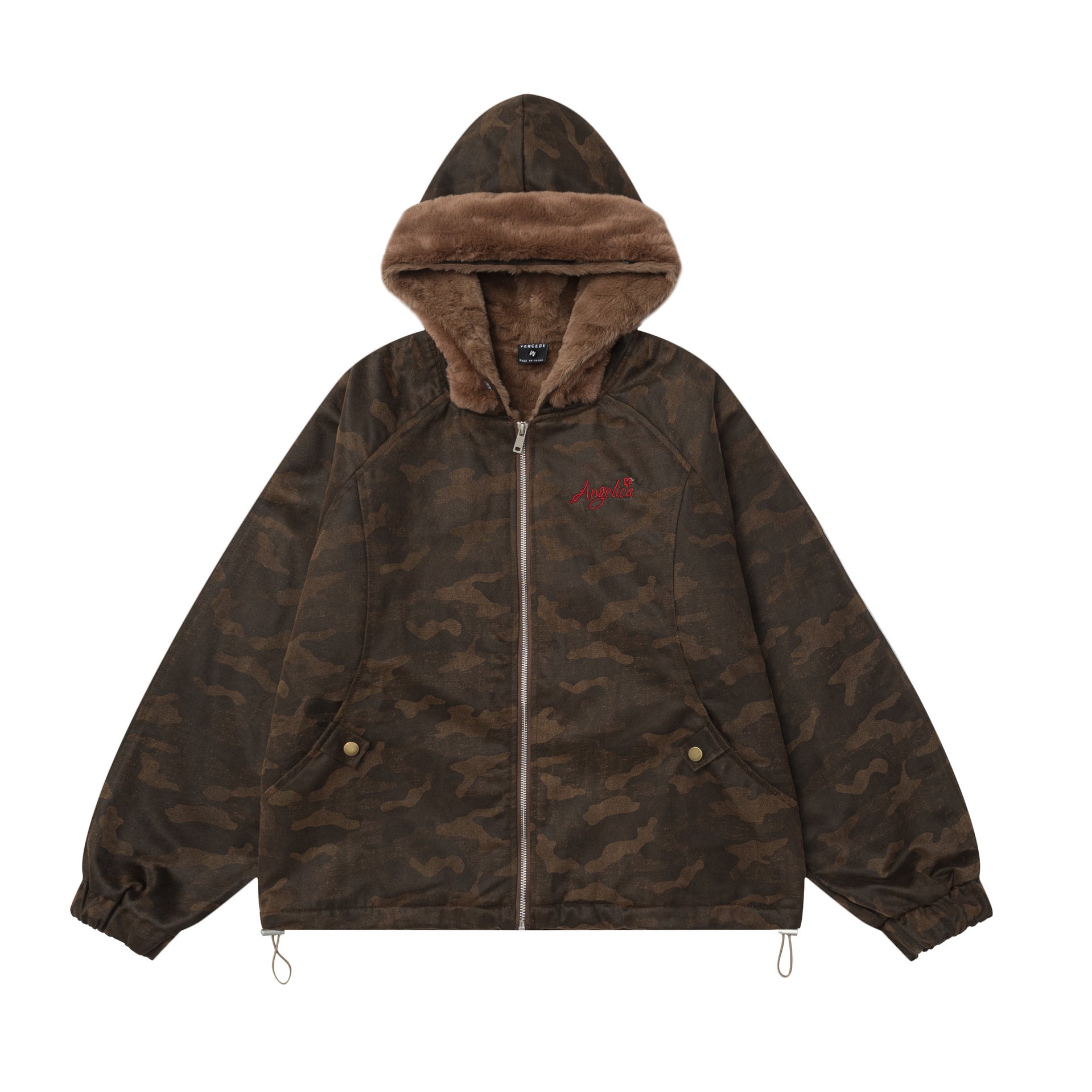 Image of Women's Brown Hooded Jacket — main product photograph