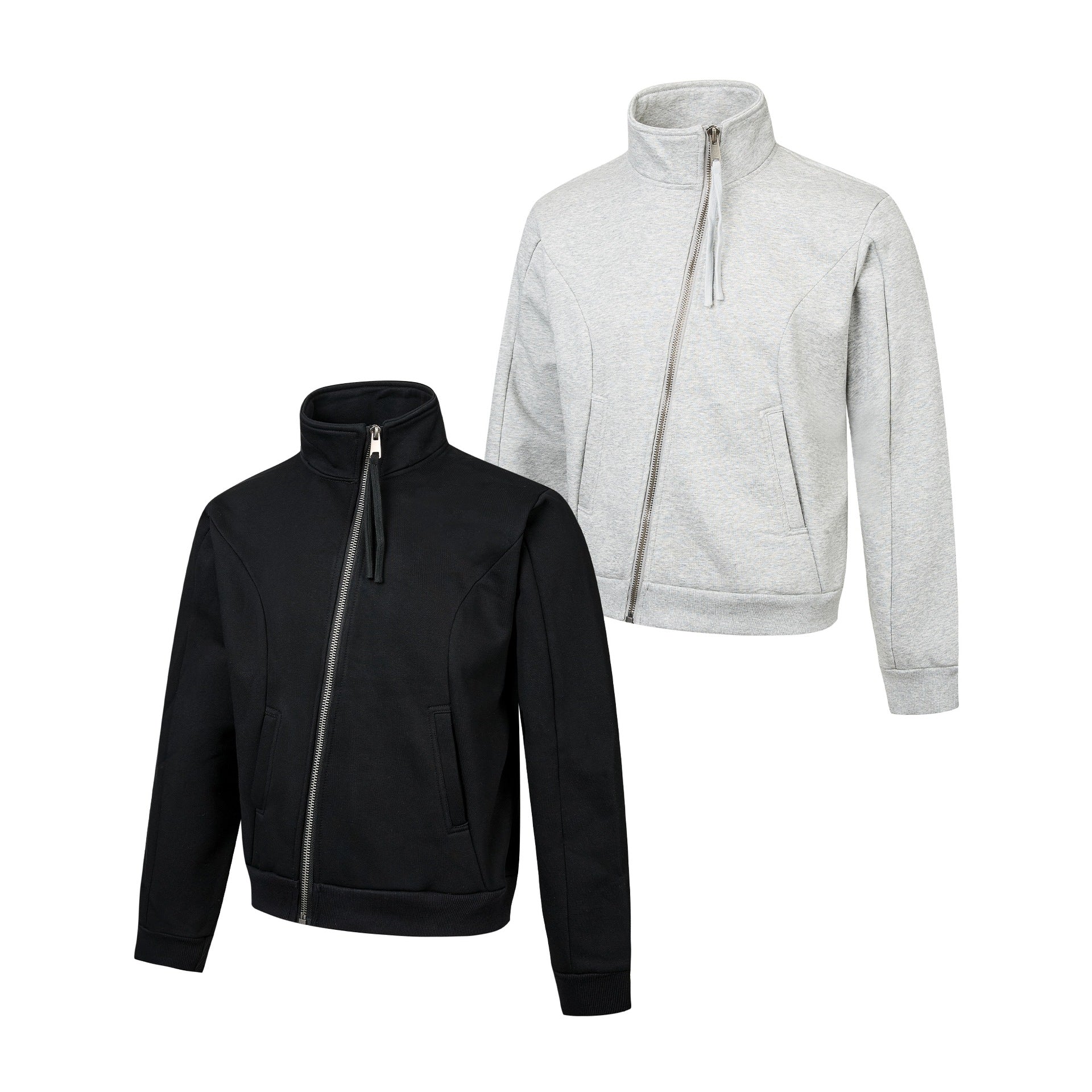 Image of Men's slanted zipper loose fit sweatshirt
