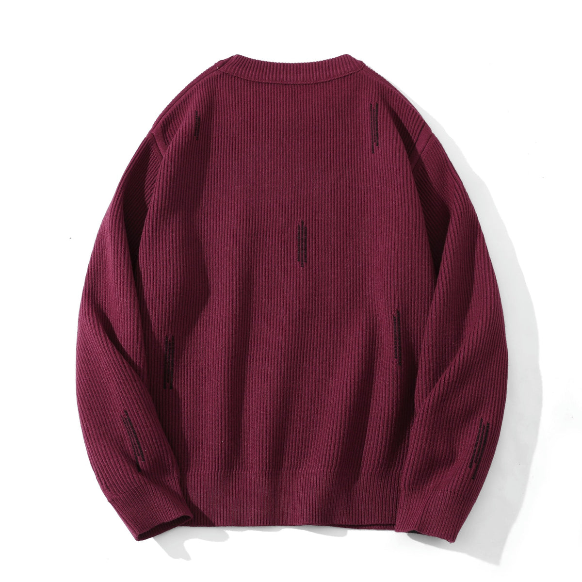Suéter de cuello redondo con bloques de color y corte oversized para hombre