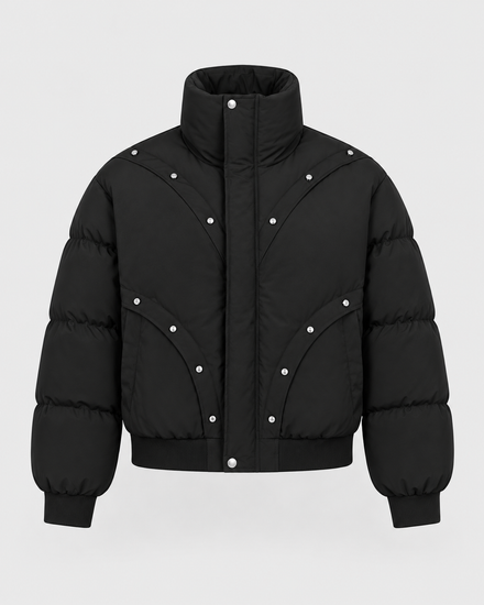 Women's stand collar quilted puffer jacket